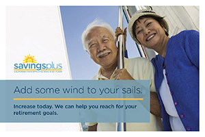 Add some wind to your sails postcard featuring two people on a boat
