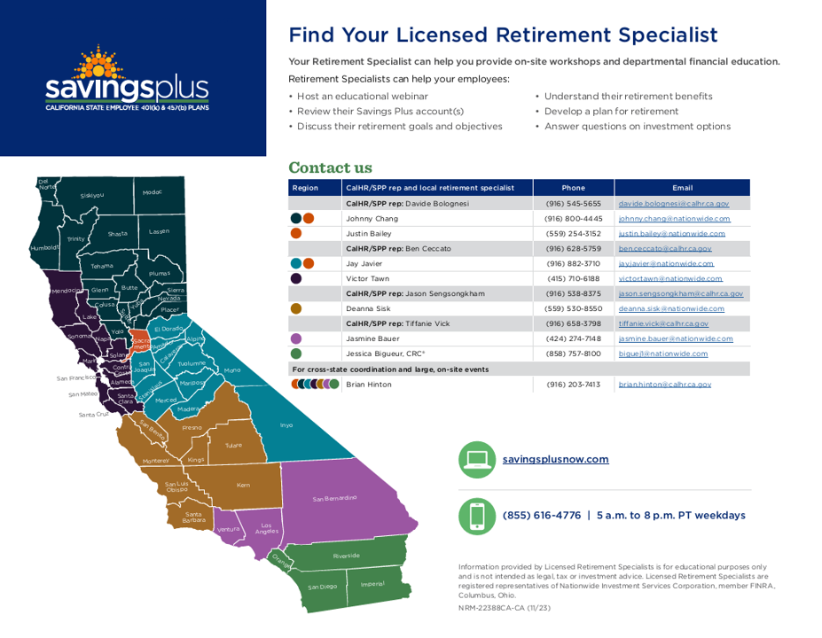 Savings Plus Retirement Specialists Map