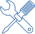 screwdriver and wrench icon